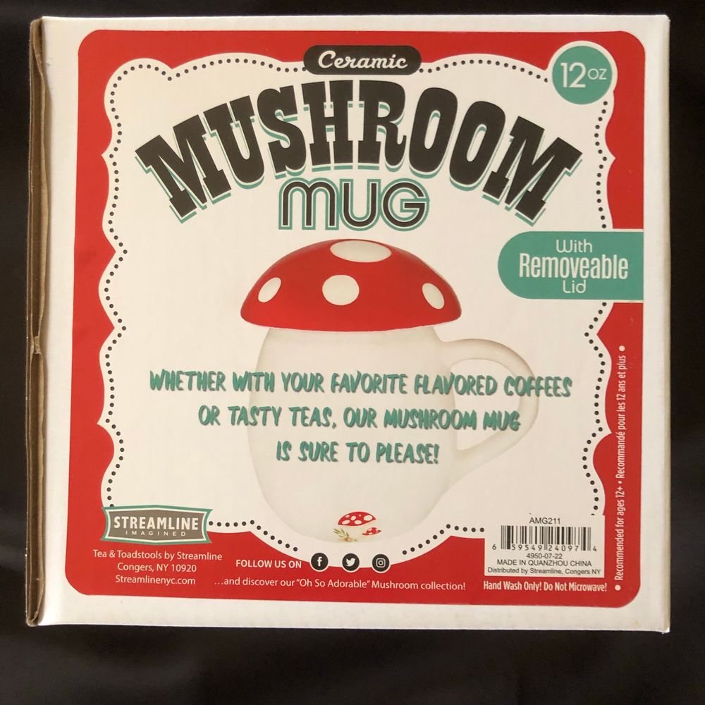 Ceramic Mushroom Mug 12oz New in Box - Picture 2 of 8